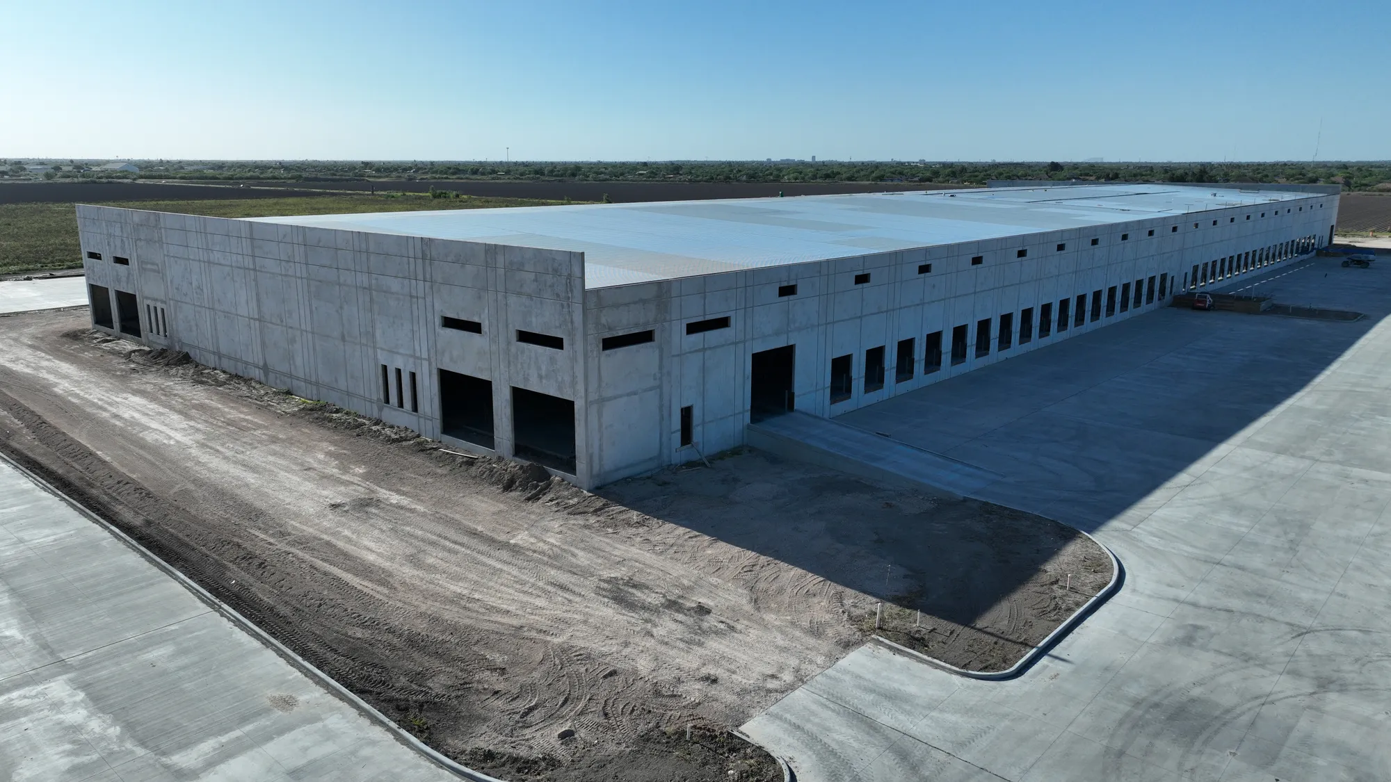Concrete Warehouse Aerial