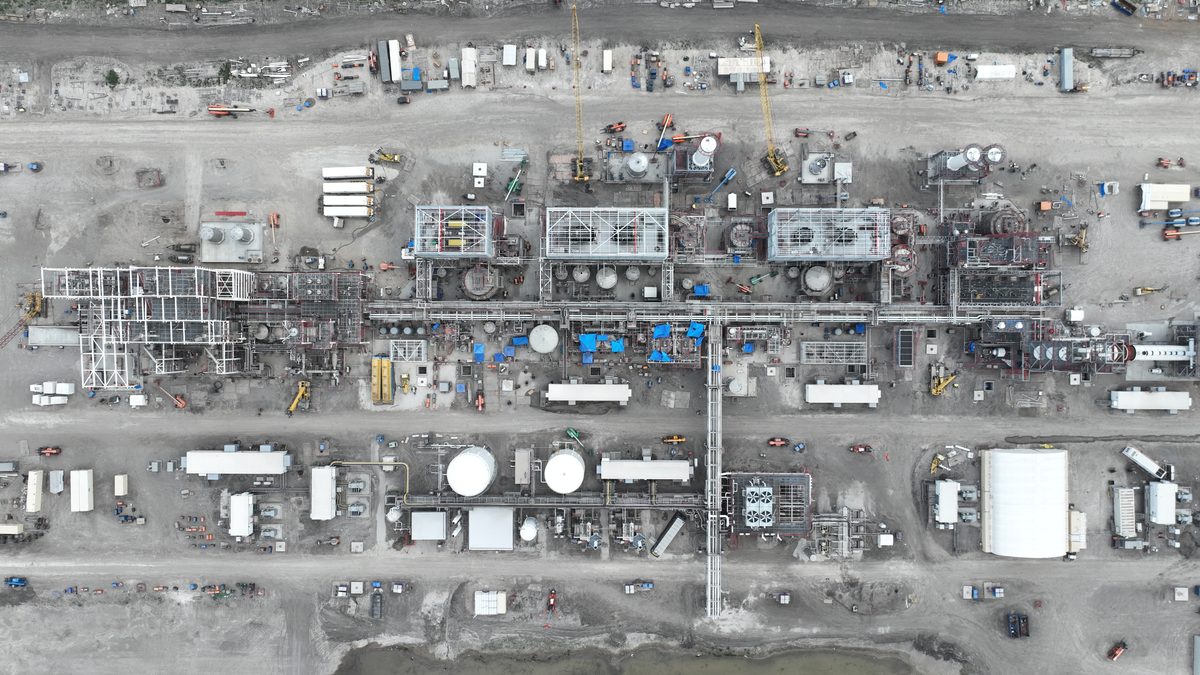 Overhead refinery aerial