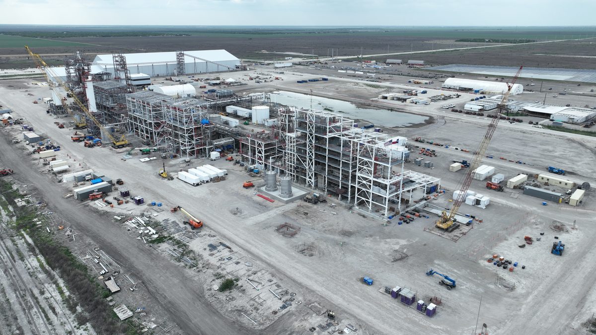 Large industrial plant aerial